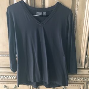 Black V neck T Chico’s size 3